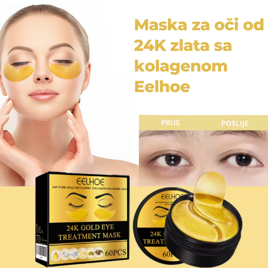 Maska za oči od 24K zlata sa kolagenom Eelohe